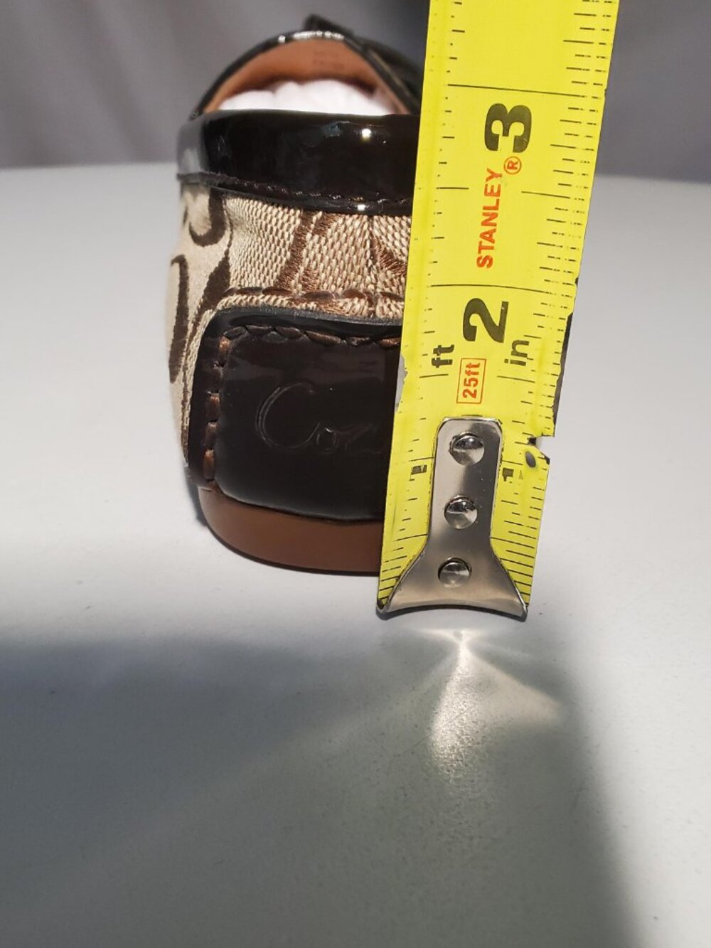 Coach FRIDA Slip on Loafers 8.5 Signature Monogram Logo Brown - shipping incl - Picture 14 of 16